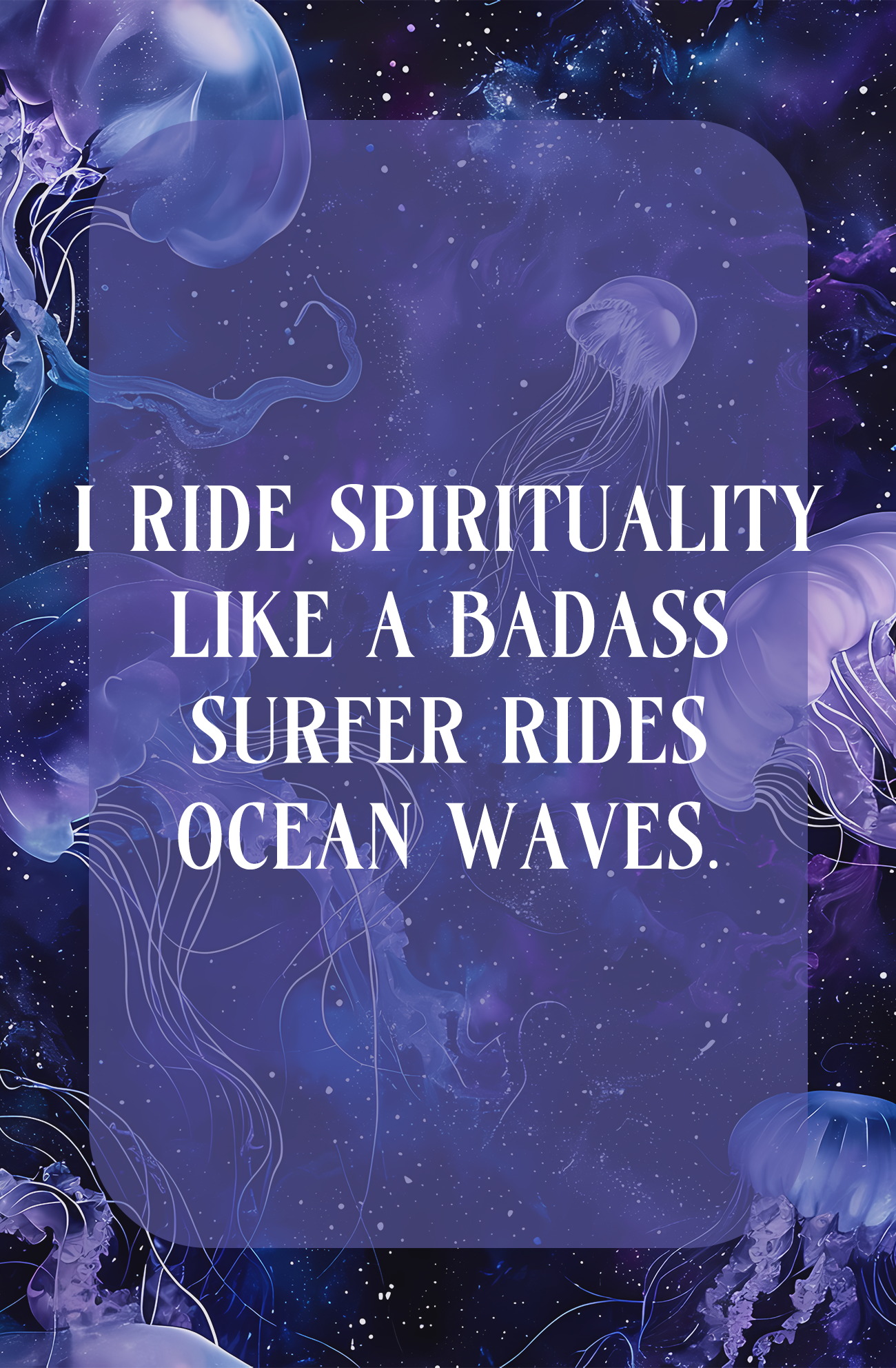 Space Jellyfish Sweary Affirmation Card Deck