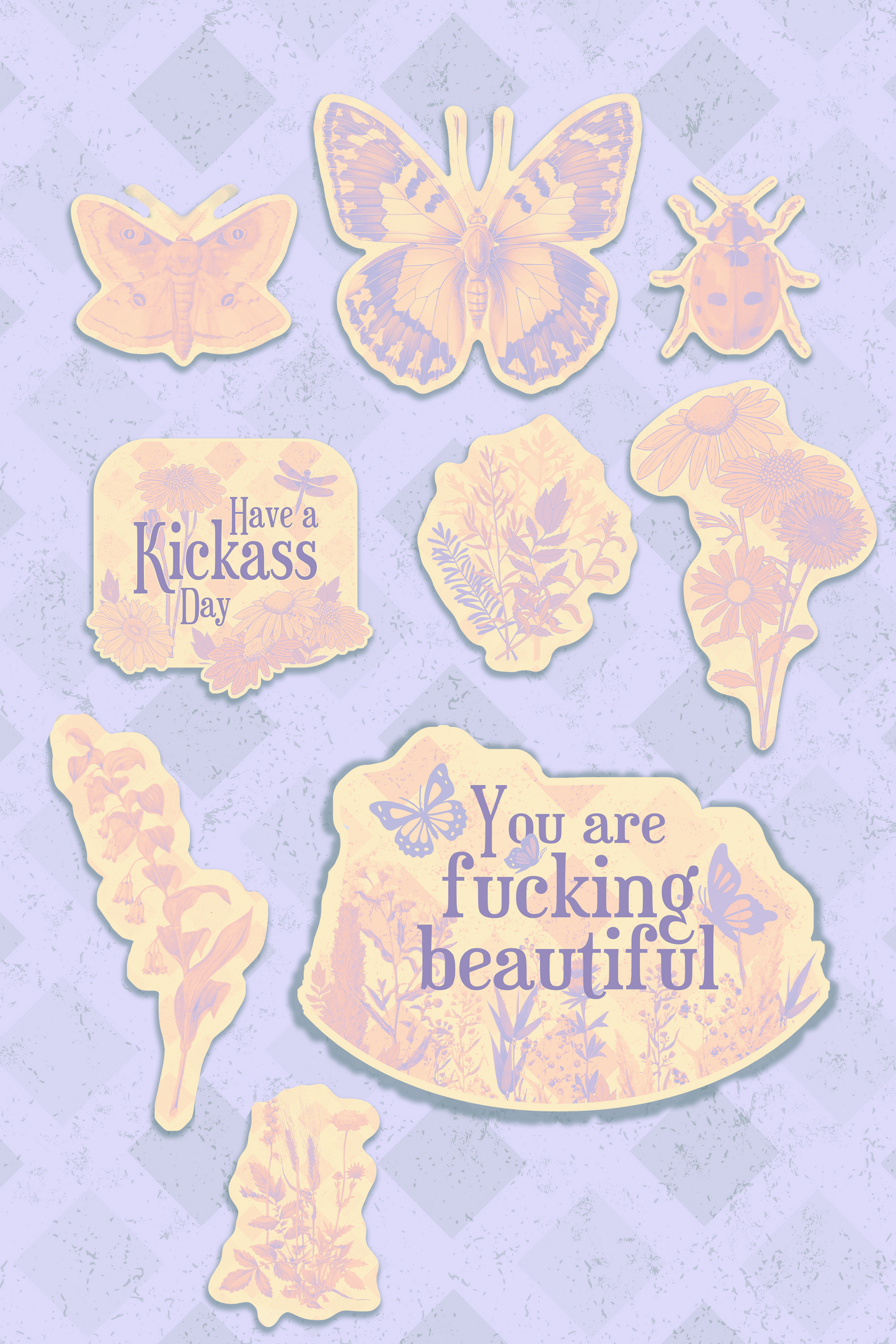 Empowering Sticker Pack - A6 - Pastel Plants Collection