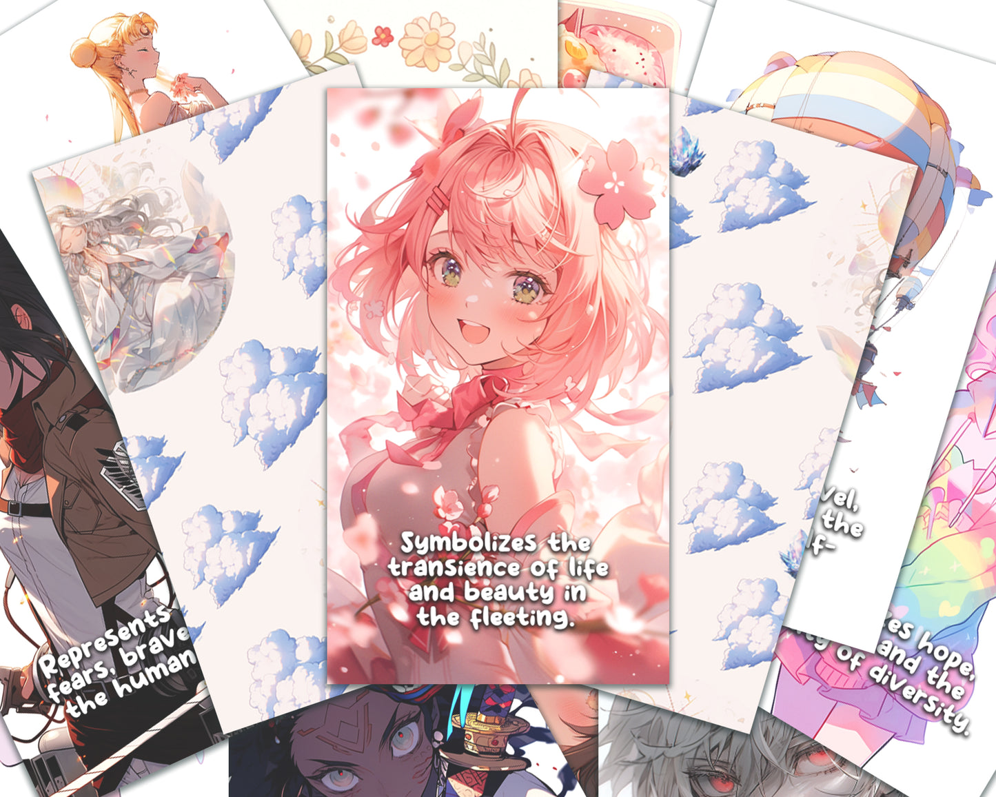Anime Oracle Card Deck - a captivating oracle card deck infused with the vibrancy of anime and kawaii aesthetics
