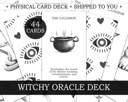 Witch Oracle Card Deck -  44 Large cards -  The Sweary Affirmation Shop