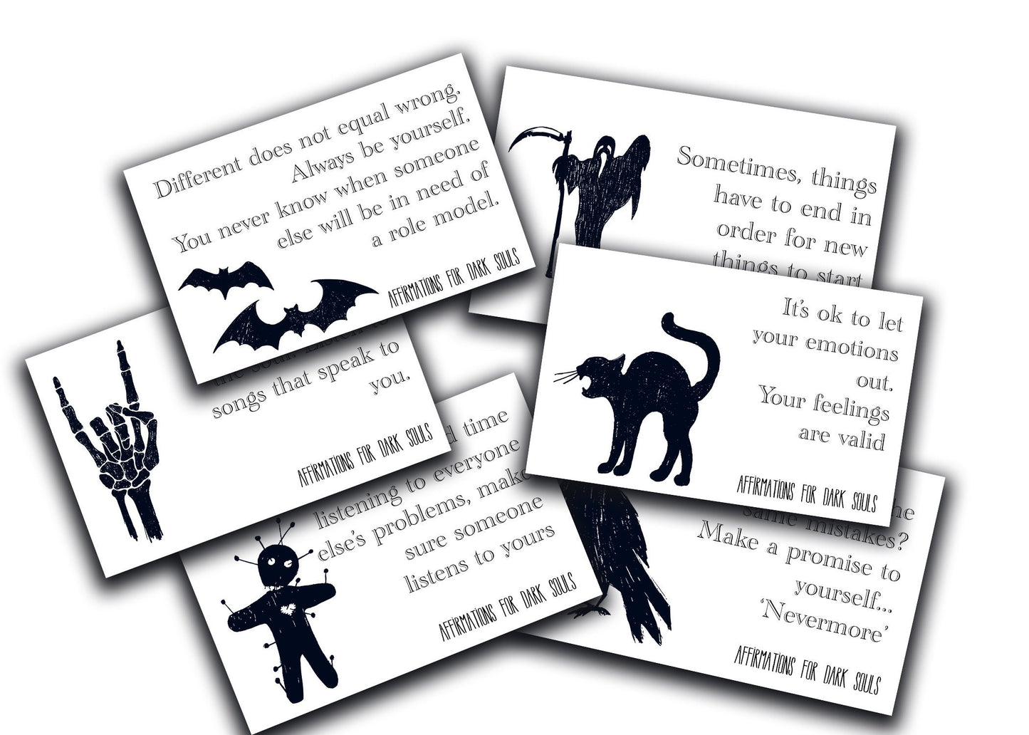 The Sweary Affirmation Shop - Affirmation Cards for Dark Souls, Motivation for Spooky Witches, Positivity for Goths