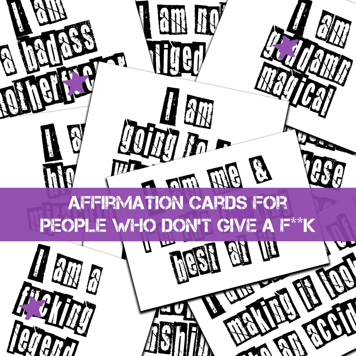 The Sweary Affirmation Shop - Mini Sweary Affirmation Deck | Funny Punk Encouragement Cards