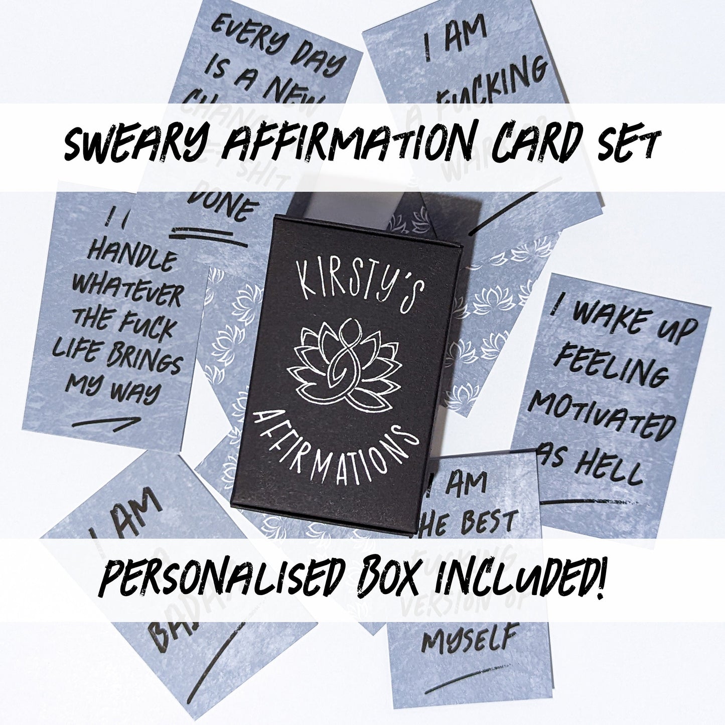 The Sweary Affirmation Shop - Custom Sweary Affirmation Deck | Funny Encouragement Cards